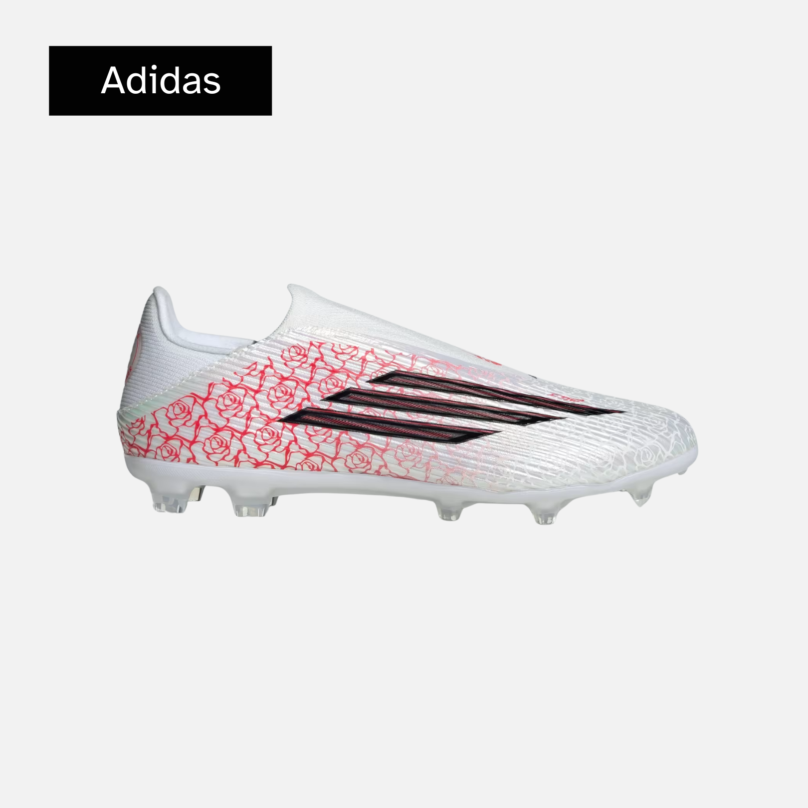 Lamine Yamal x adidas F50 League Laceless FG MG 'White Black Lucid Red'