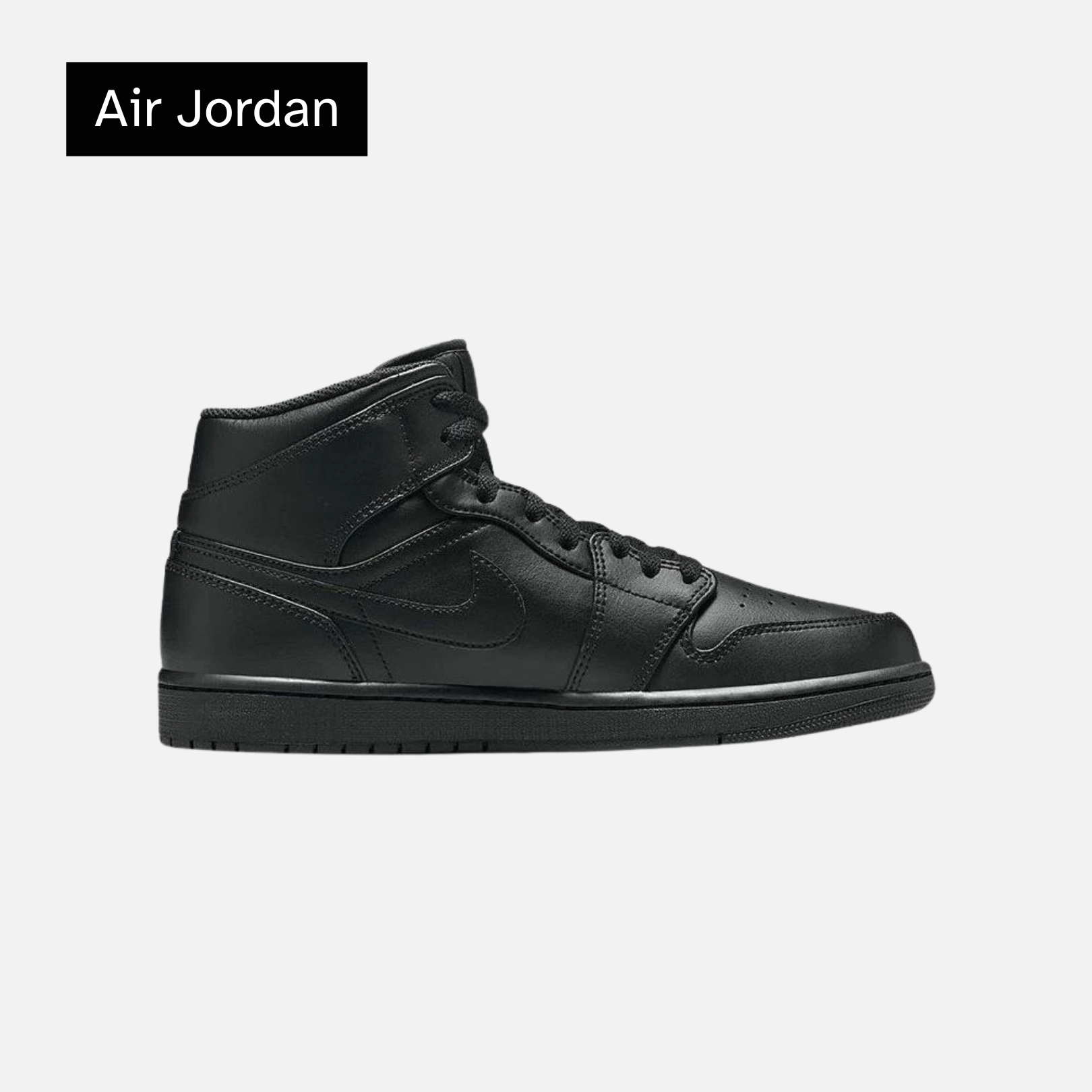 Air Jordan 1 Mid 'Triple Black' 2022