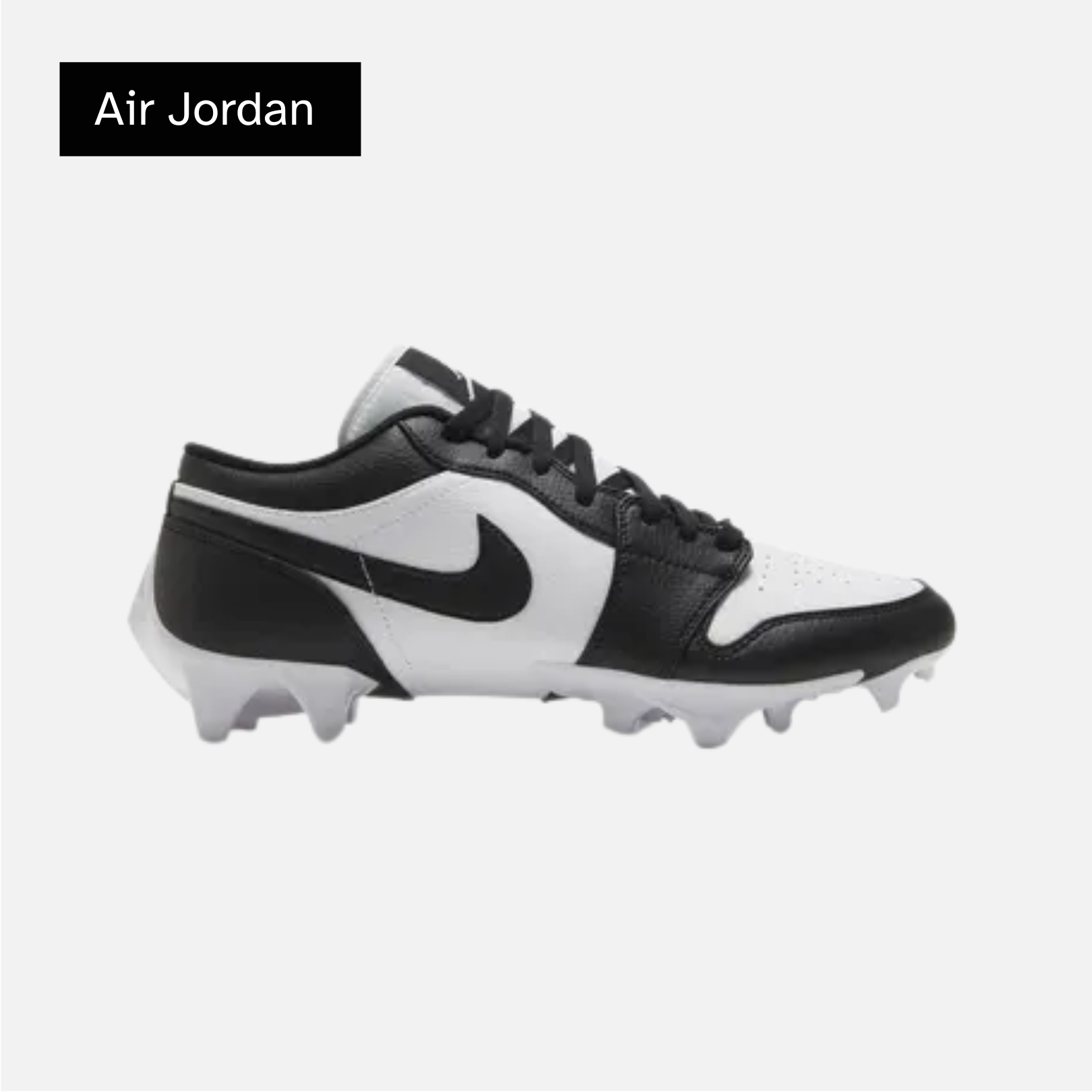 Air Jordan 1 Low TD Cleat 'Black White' 2023