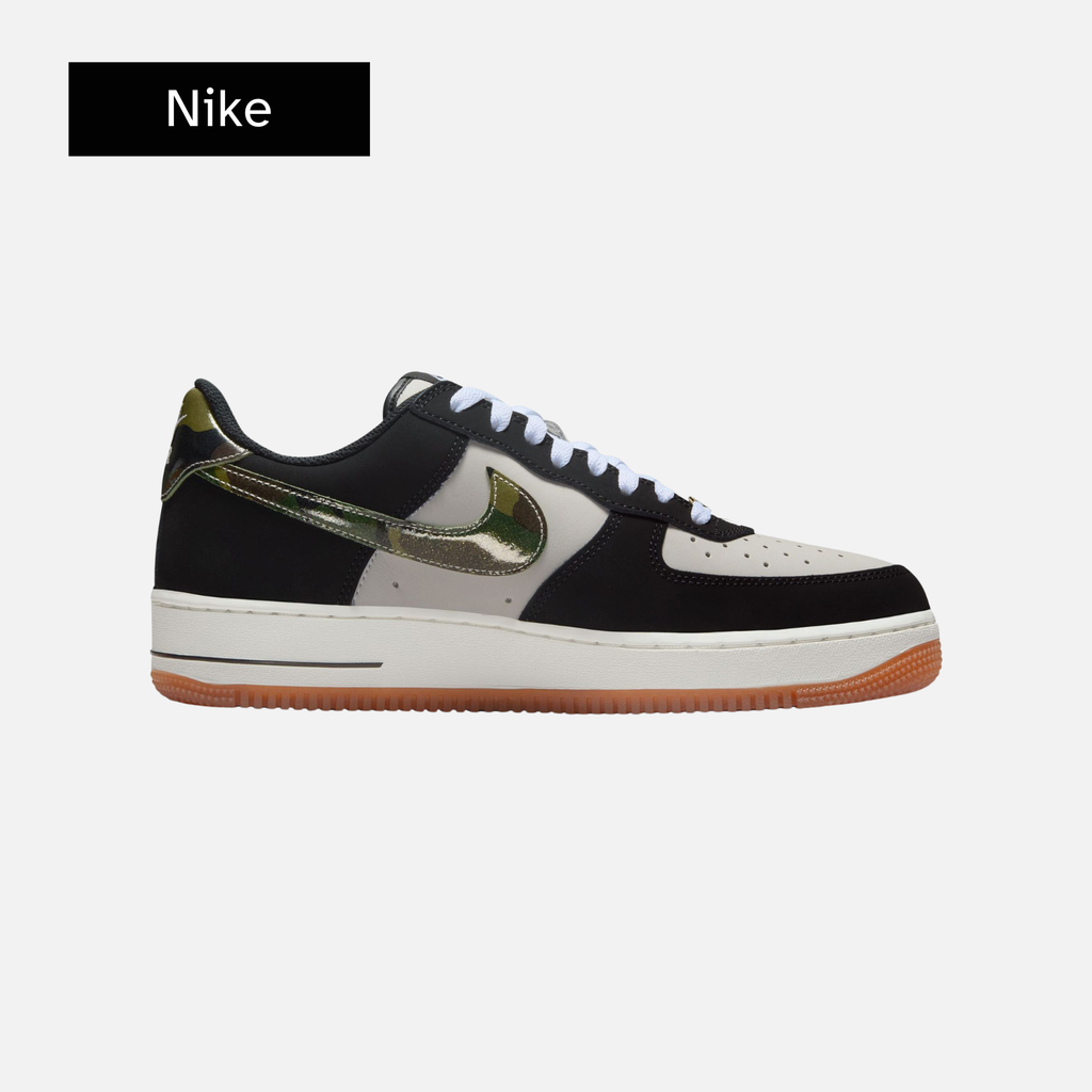 Nike Air Force 1 Low 'Black Patent Camo Swoosh'