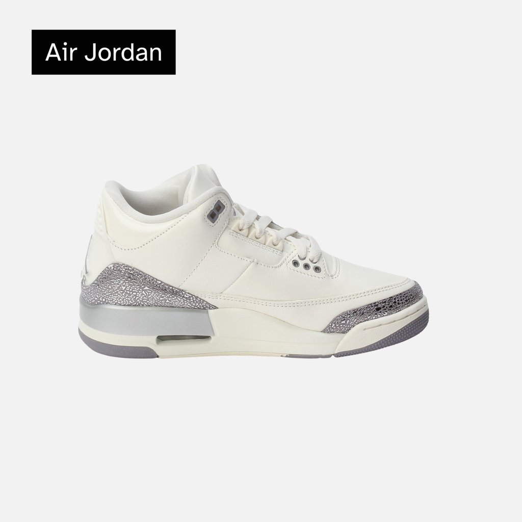 Wmns Air Jordan 3 Retro 'Sail Metallic Silver'