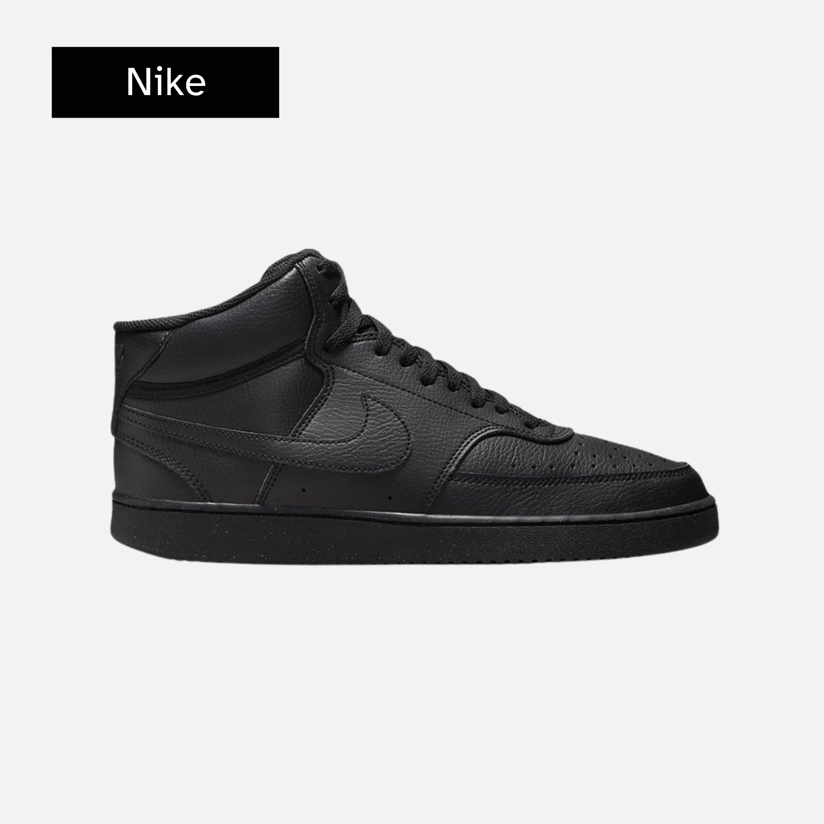 Nike Court Vision Mid Next Nature 'Triple Black'