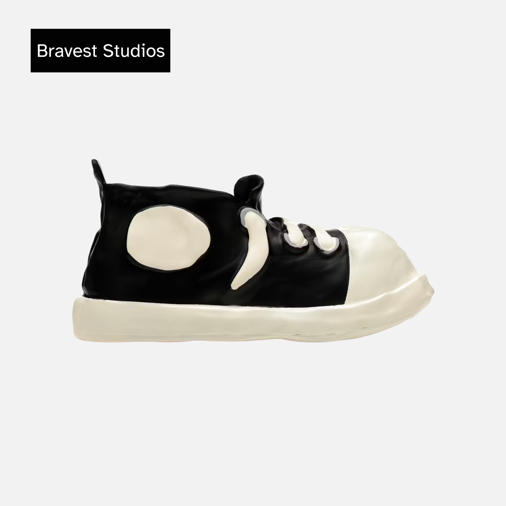 Bravest Studios Clay Shoe Black White
