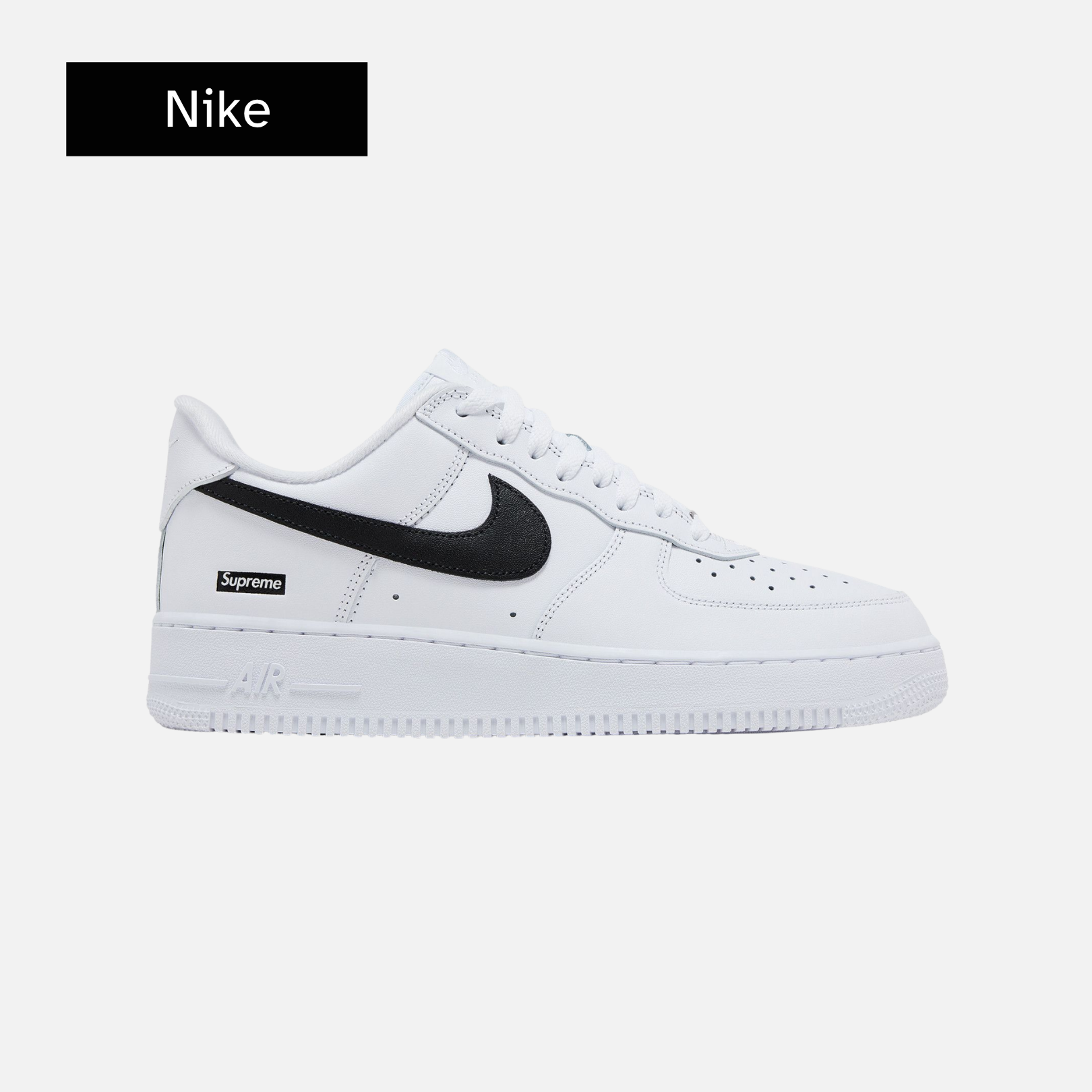 Supreme x Nike Air Force 1 Low 'Box Logo - White Black'