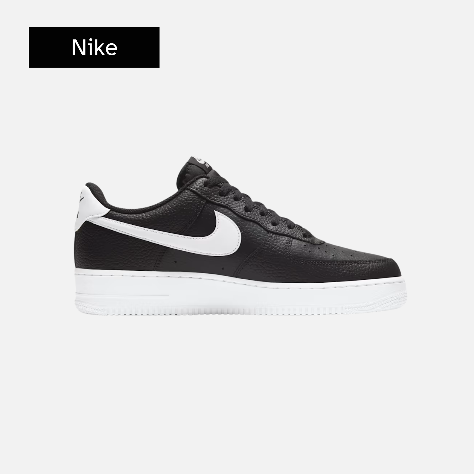 Nike Air Force 1 '07 'Black White Tumbled'