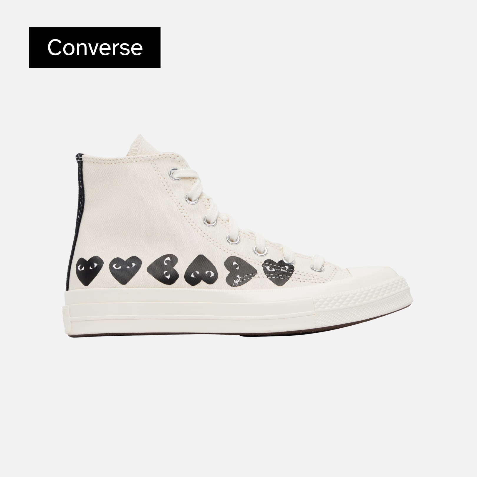 Comme des Garçons PLAY x Chuck 70 High 'Multi Heart - Milk Black'