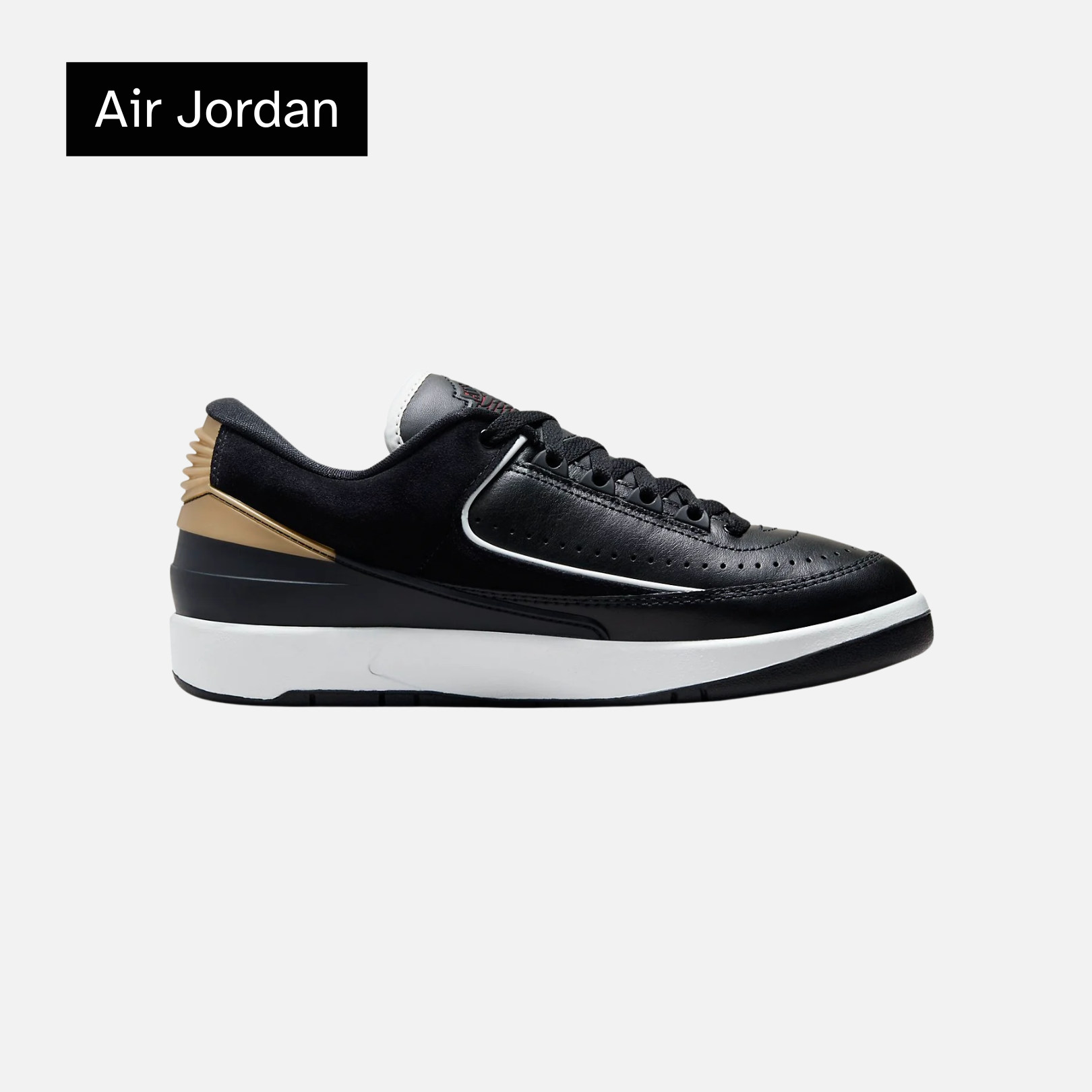 Wmns Air Jordan 2 Retro Low 'Black Metallic Gold'