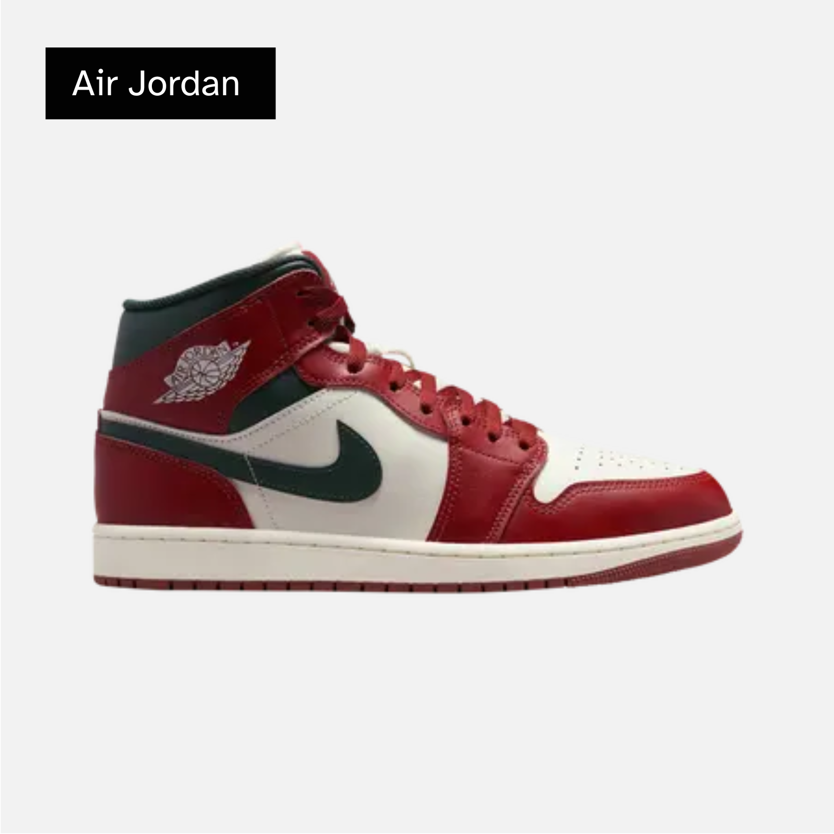 Air Jordan 1 Mid 'Redstone Midnight Green'