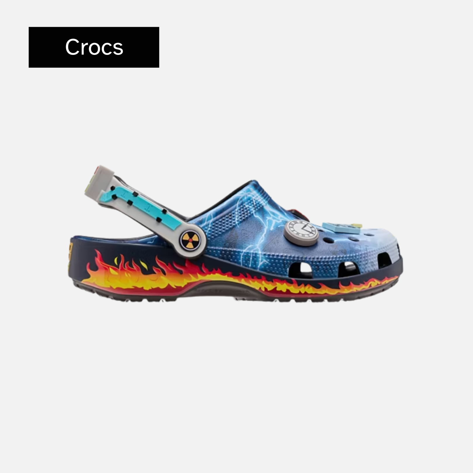 Back to The Future x Crocs Classic Clogs 'Lightning Blue Flame'