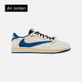 Fragment Design x Travis Scott x Air Jordan 1 Retro Low OG SP 'Sail Military Blue'