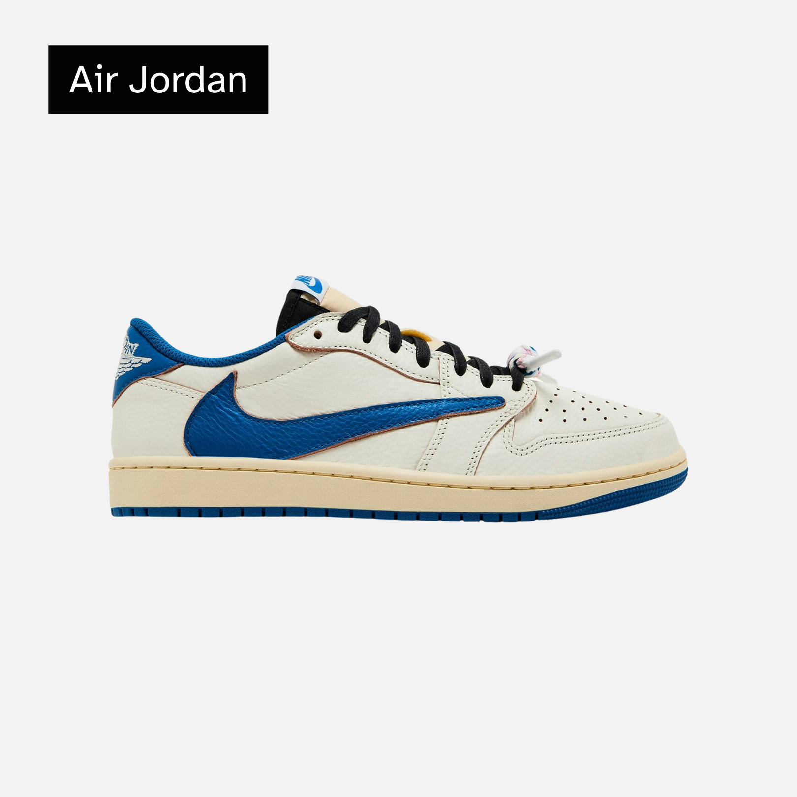Fragment Design x Travis Scott x Air Jordan 1 Retro Low OG SP 'Sail Military Blue'