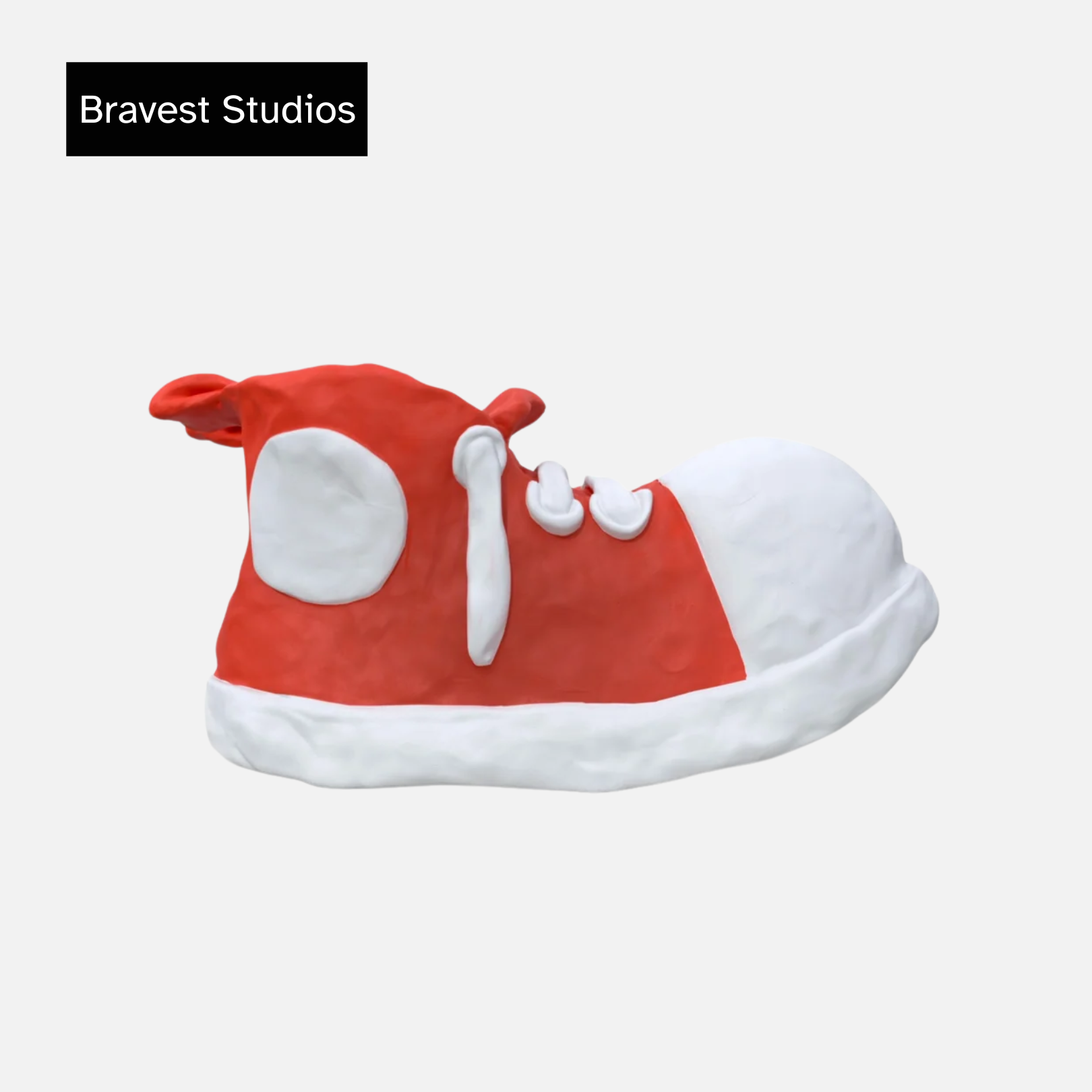 Bravest Studios Clay Shoe Red White