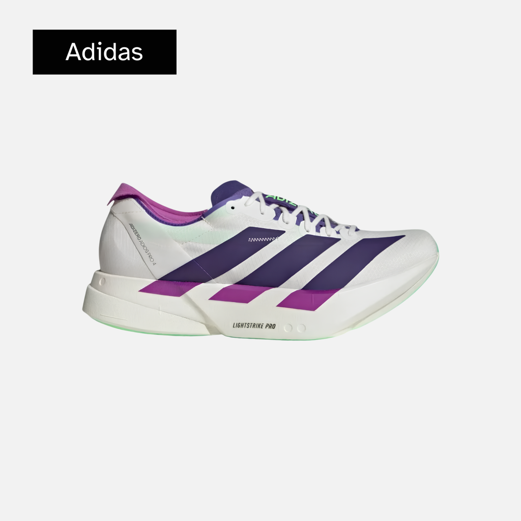adidas Adizero Adios Pro 4 'Core White Purple Lime Burst'
