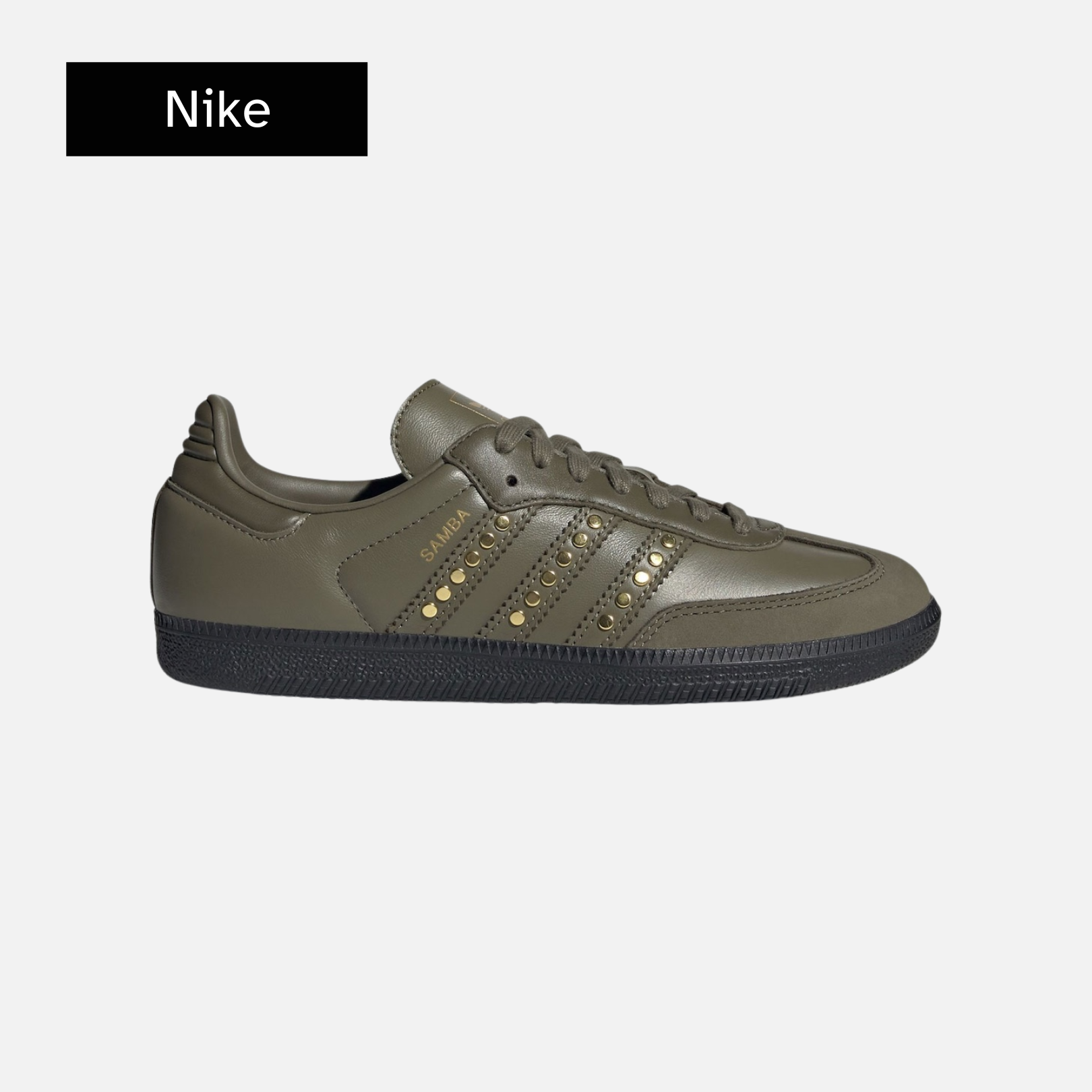 adidas Wmns Samba OG 'Studded Stripes - Dark Khaki Black'