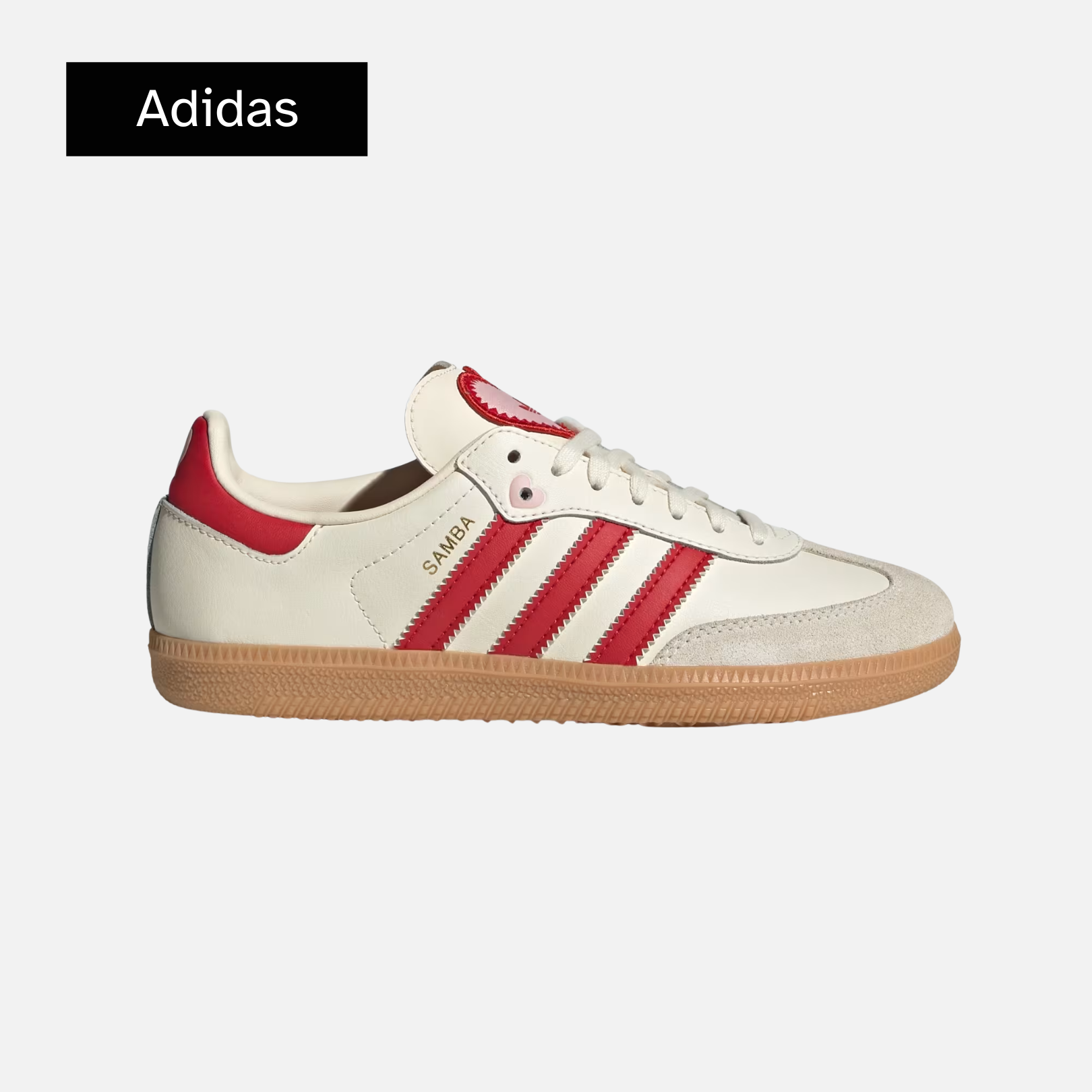 Adidas Samba OG GS 'Valentine's Day Cream White Scarlet'