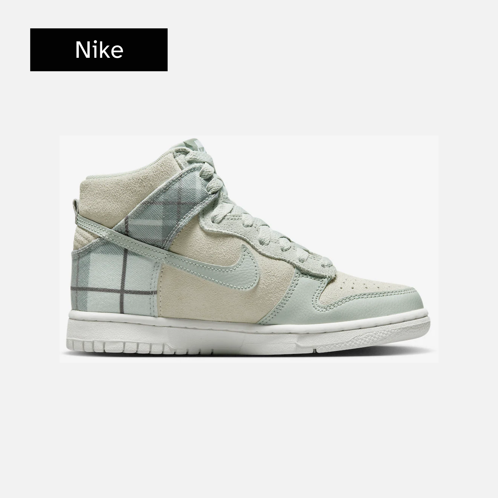 Dunk High SE GS 'Mint Plaid'