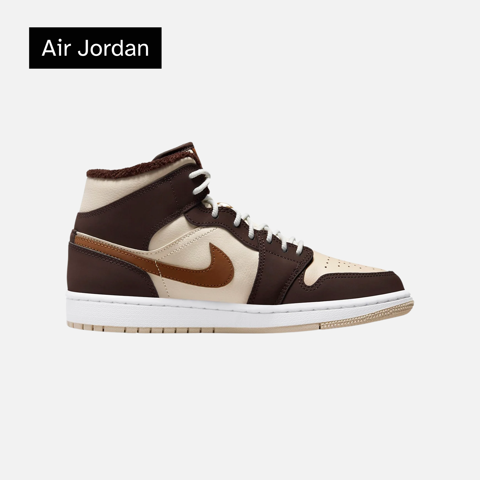Wmns Air Jordan 1 Mid SE 'Cream Dark Chocolate'