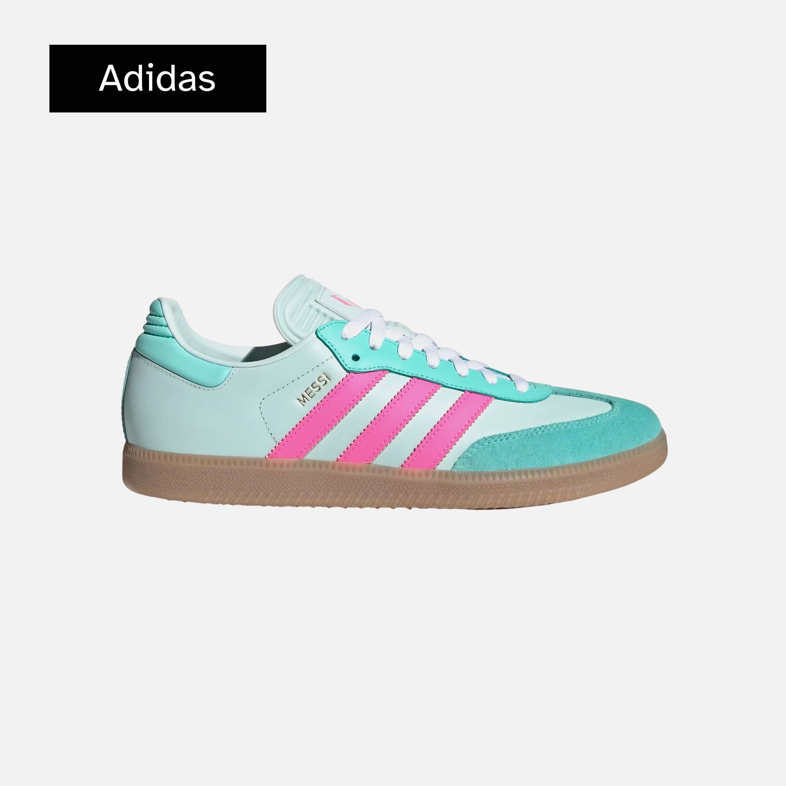 Lionel Messi x adidas Samba J 'Halo Mint Lucid Pink'