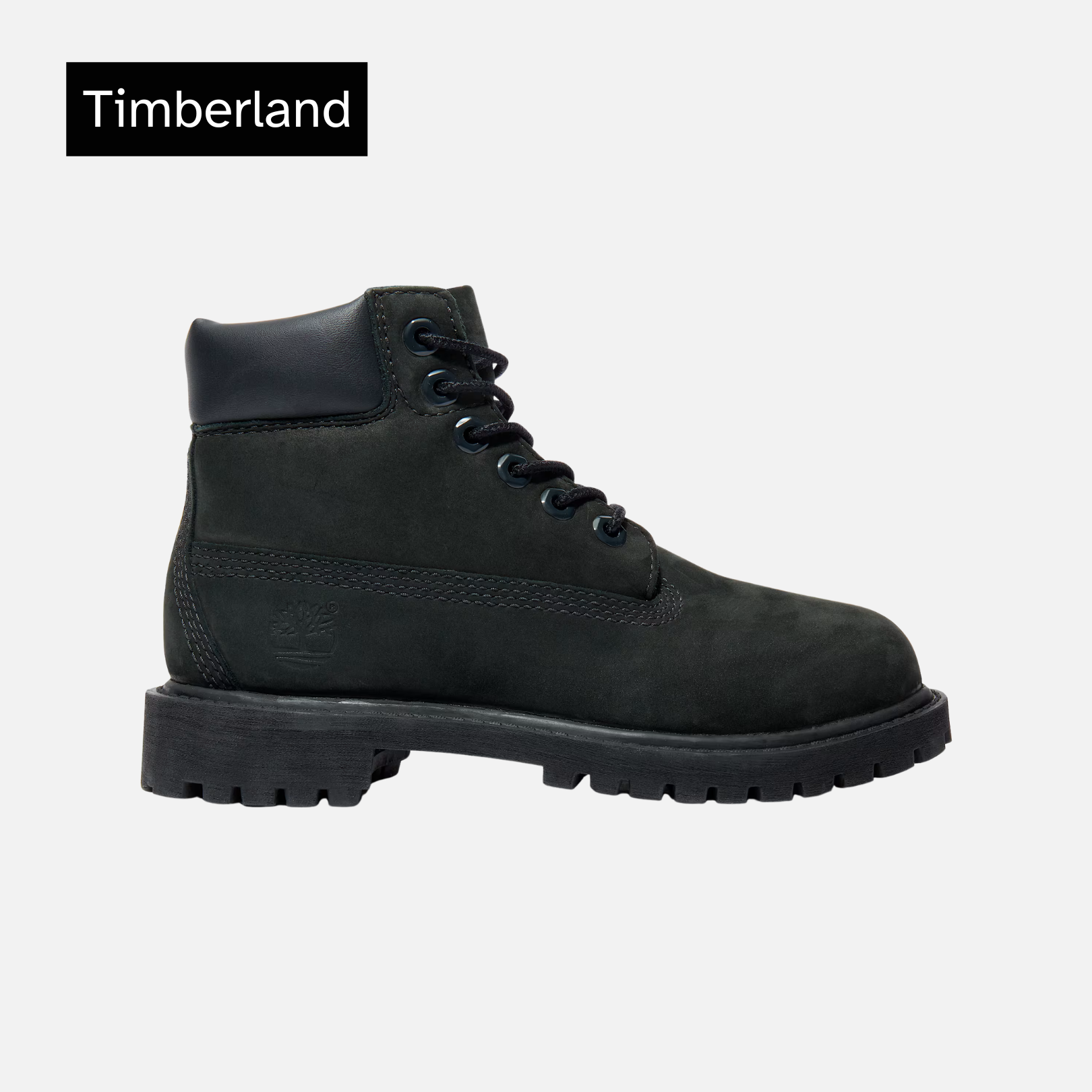 Timberland 6 Inch Premium Waterproof Boot Youth 'Black Nubuck'