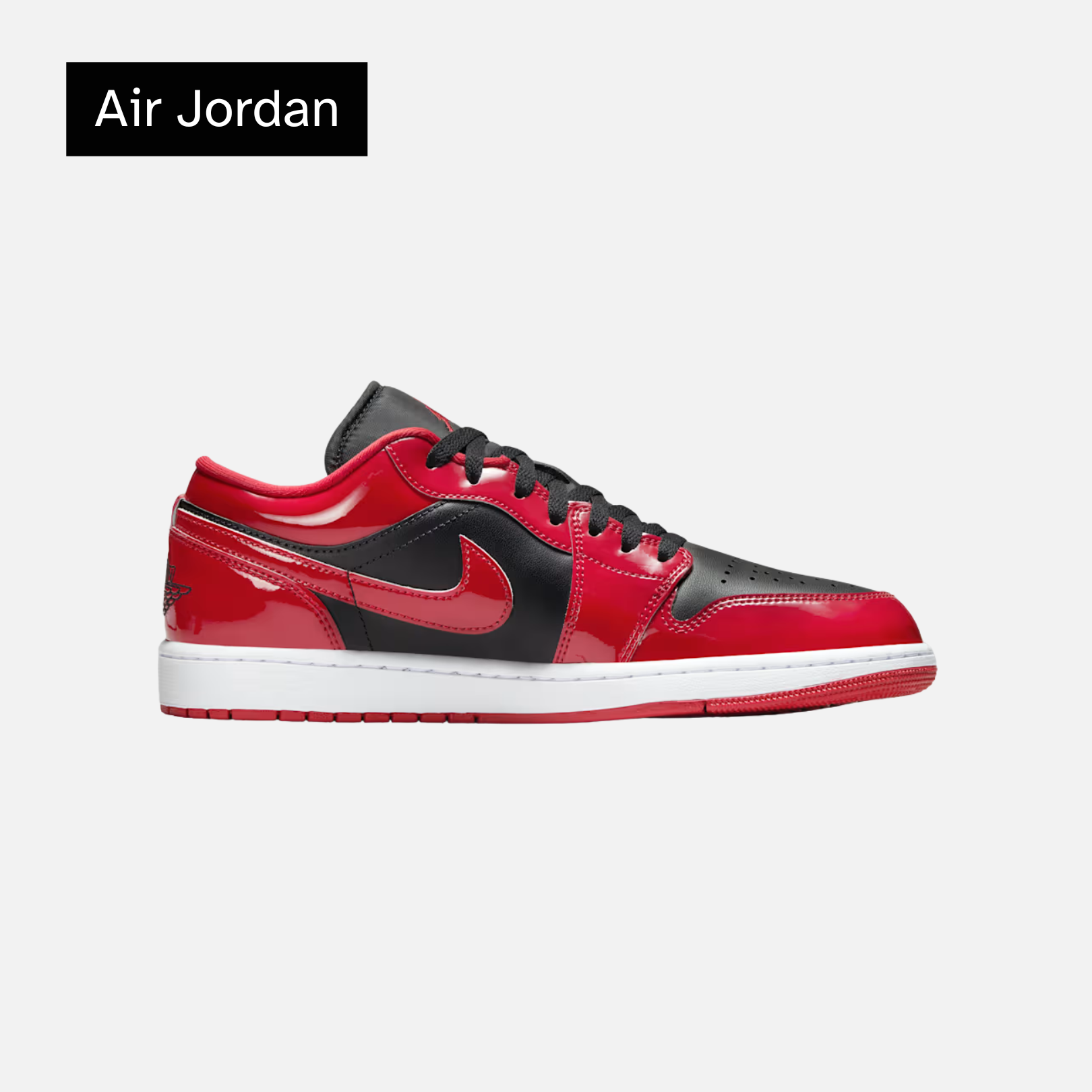 Air Jordan 1 Low 'Patent Varsity Red Black'
