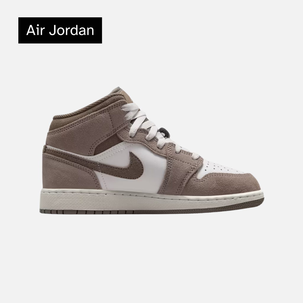 Air Jordan 1 Mid GS 'Stone Summit White Olive Grey'