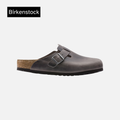 Birkenstock Boston Soft Footbed Oiled Leather Narrow 'Iron'