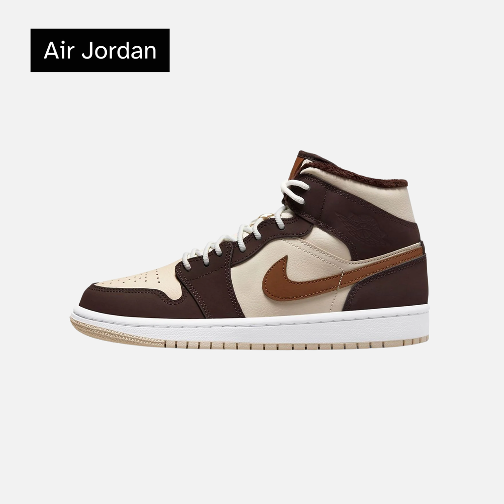 Wmns Air Jordan 1 Mid SE 'Cream Dark Chocolate'