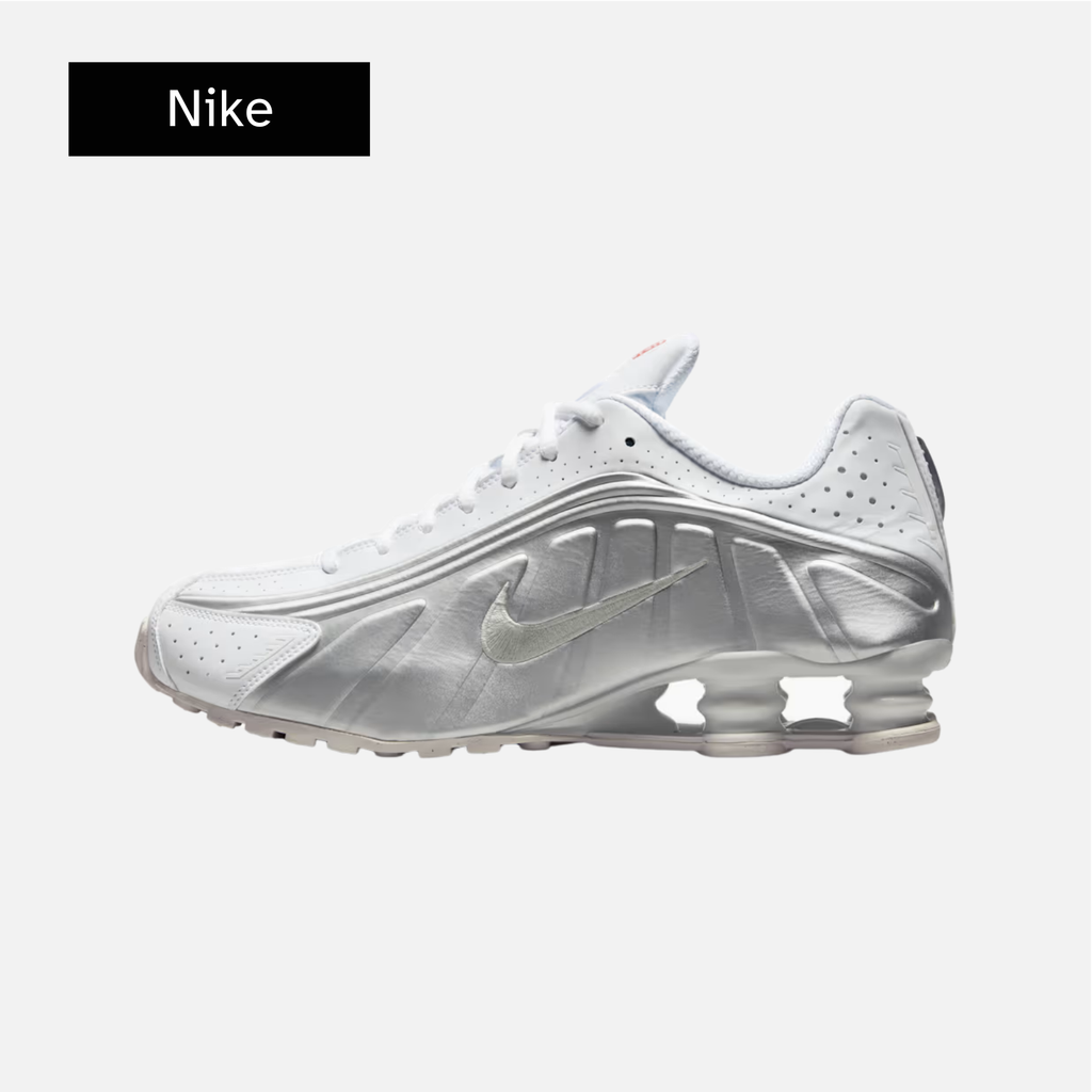 Nike Shox R4 'White Metallic Silver' 2024