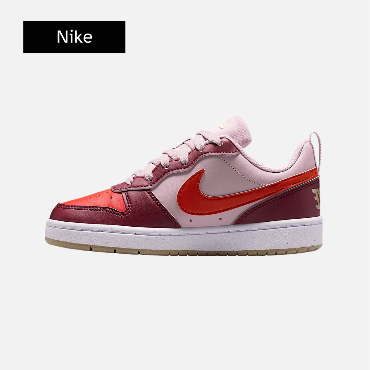 Nike Borough Low Recraft GS 'Dark Team Red Particle Rose'