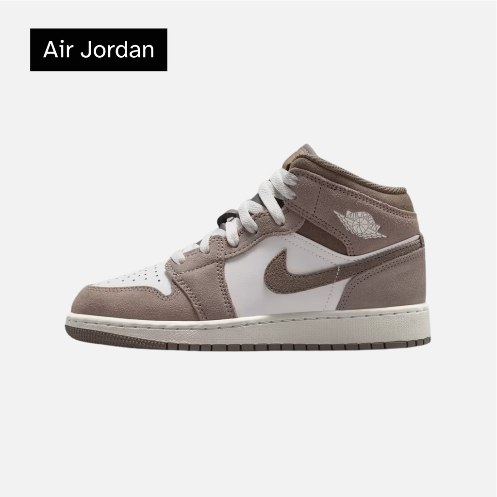 Air Jordan 1 Mid GS 'Stone Summit White Olive Grey'