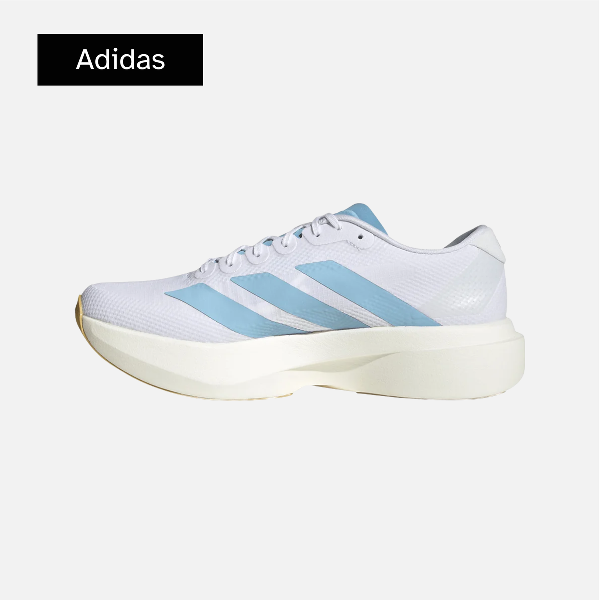 adidas Adizero Evo SL 'Cloud White Clear Blue Matte Gold'