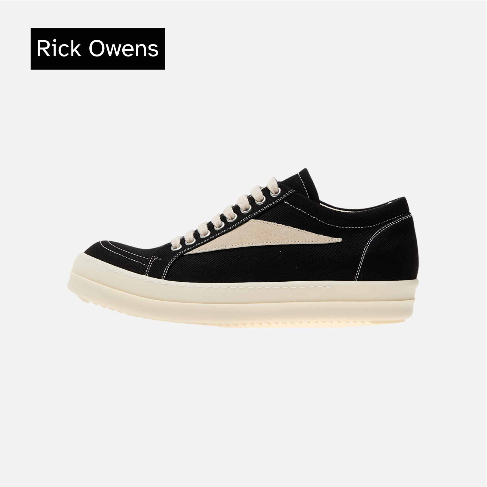 Rick Owens DRKSHDW Vintage Sneaker 'Black Milk'