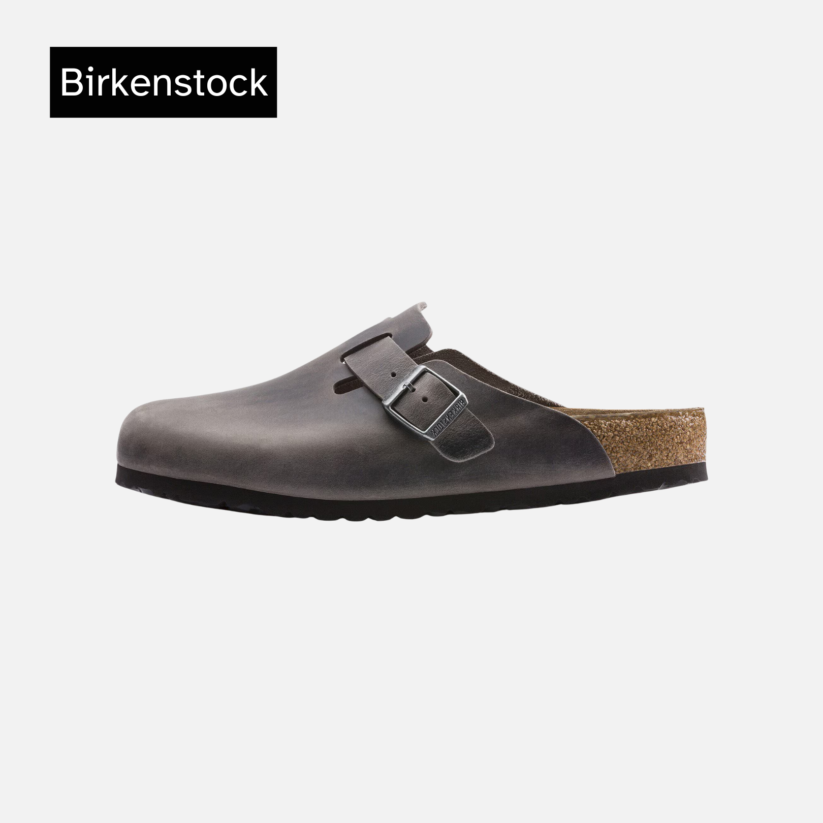 Birkenstock Boston Soft Footbed Oiled Leather Narrow 'Iron'