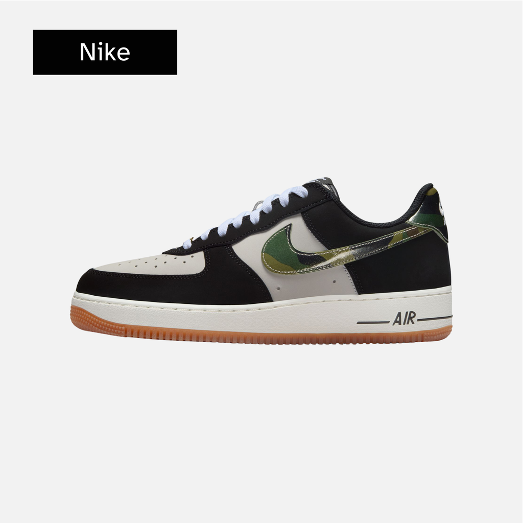 Nike Air Force 1 Low 'Black Patent Camo Swoosh'