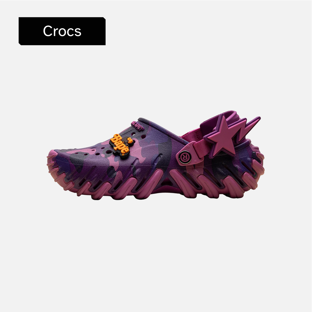 BAPE x Crocs Echo RO Clog 'Purple Camo'