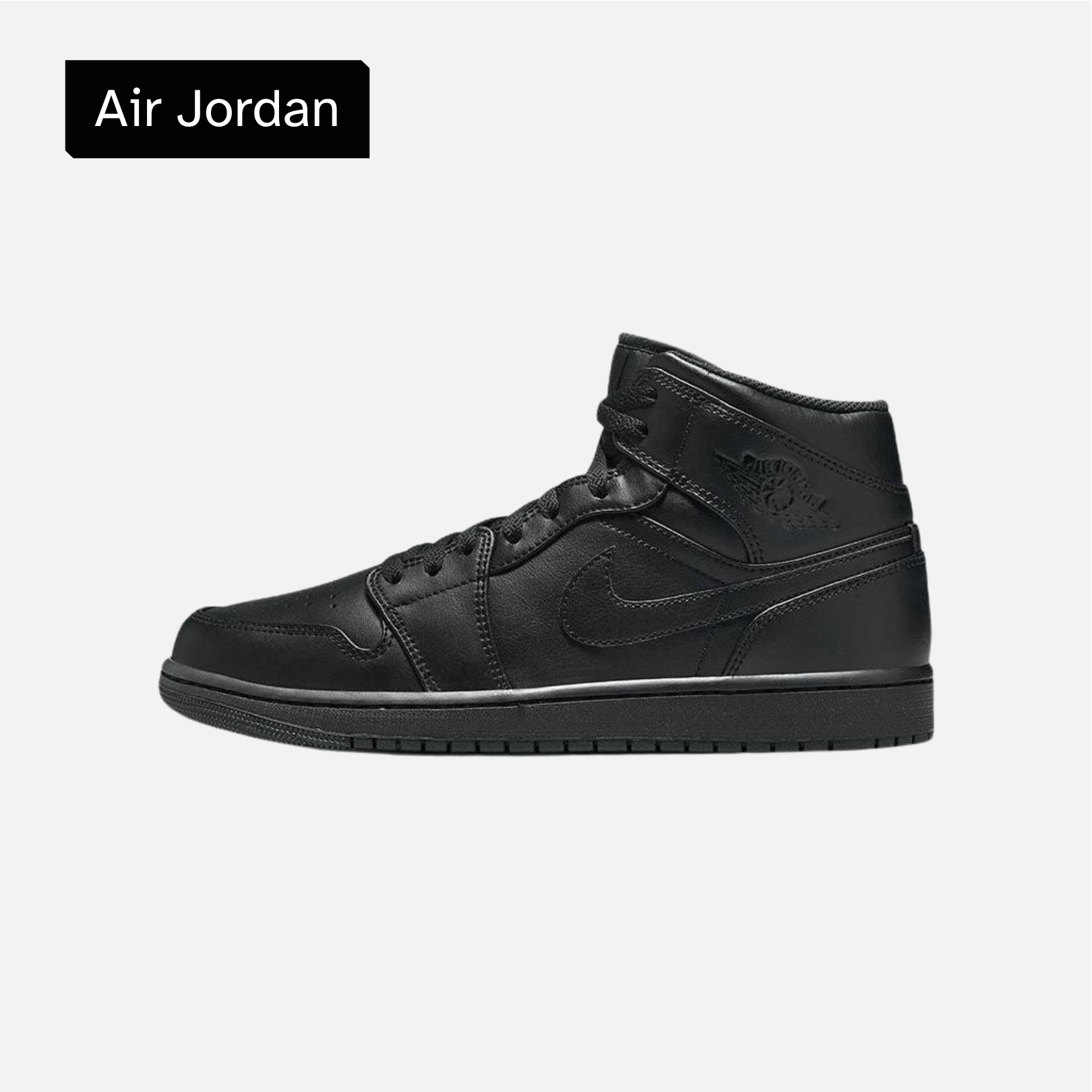 Air Jordan 1 Mid 'Triple Black' 2022