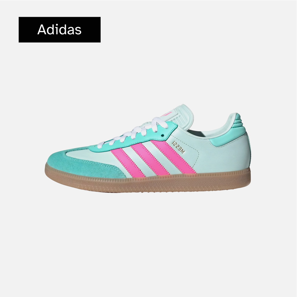 Lionel Messi x adidas Samba J 'Halo Mint Lucid Pink'