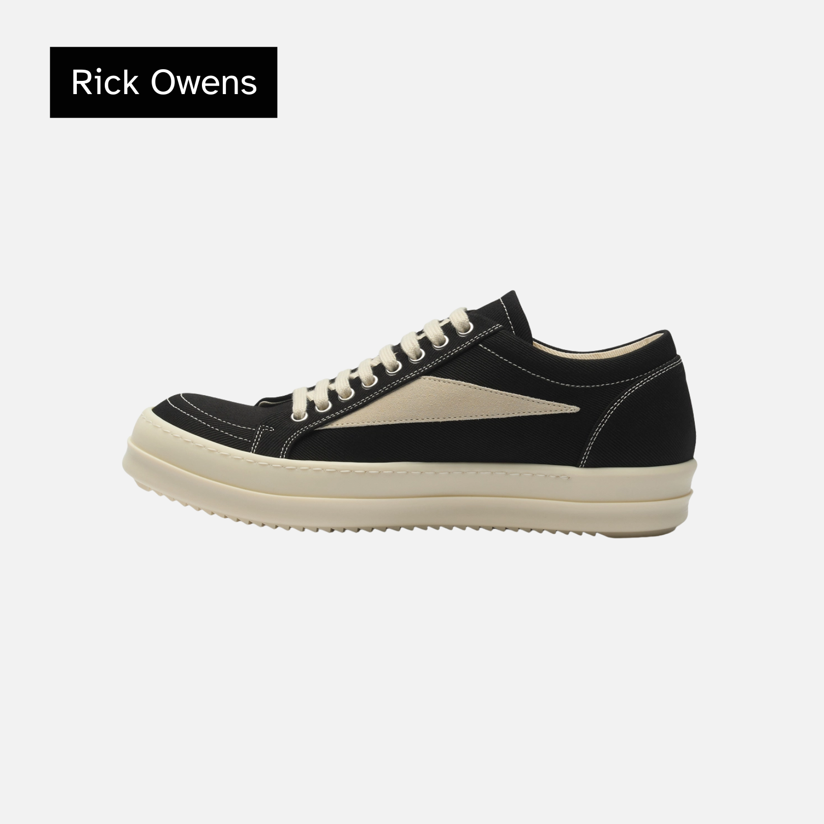 Rick Owens DRKSHDW Scarpe Denim Vintage Sneaker 'Black Milk'