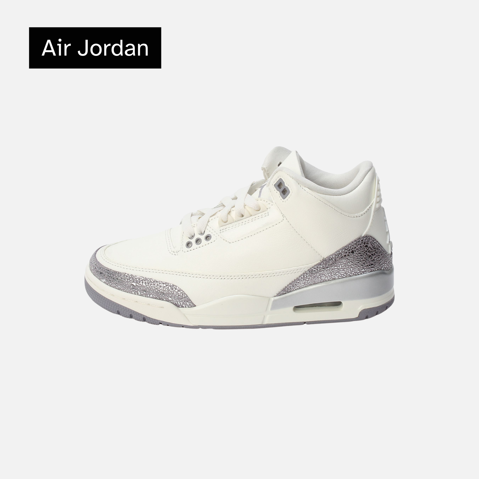 Wmns Air Jordan 3 Retro 'Sail Metallic Silver'