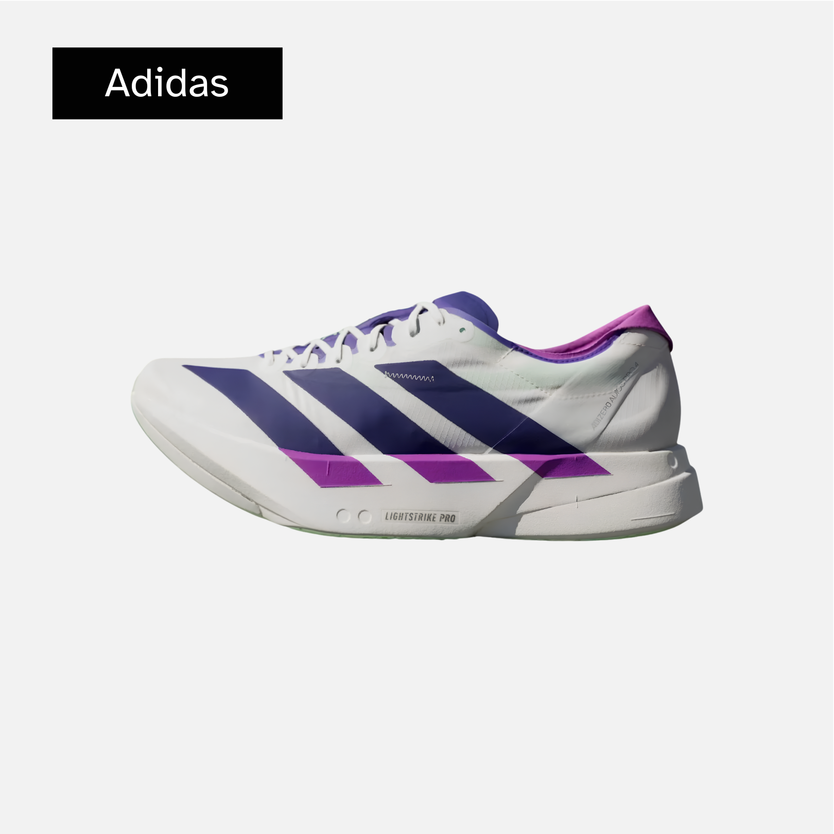 adidas Adizero Adios Pro 4 'Core White Purple Lime Burst'