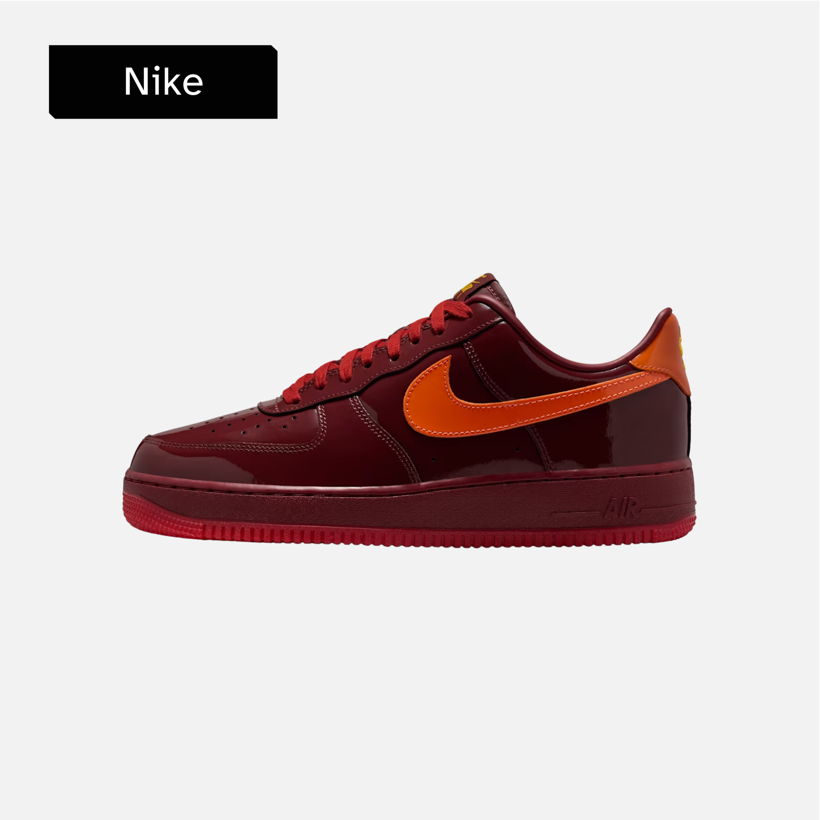 Nike Air Force 1 Low 'Patent Leather Dark Team Red'