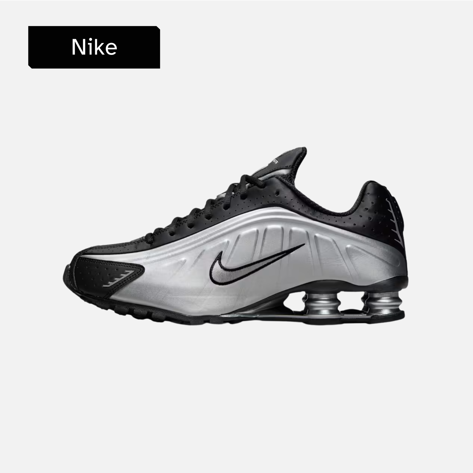 Nike Shox R4 'Metallic Silver Black'