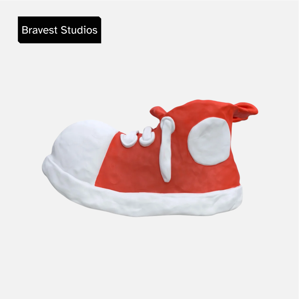 Bravest Studios Clay Shoe Red White