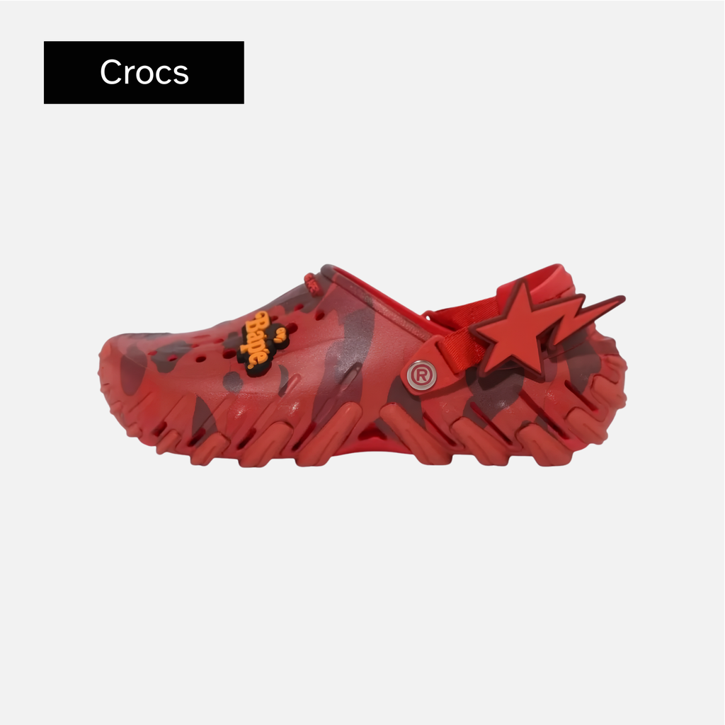 BAPE x Crocs Echo RO Clog 'Red Camo'