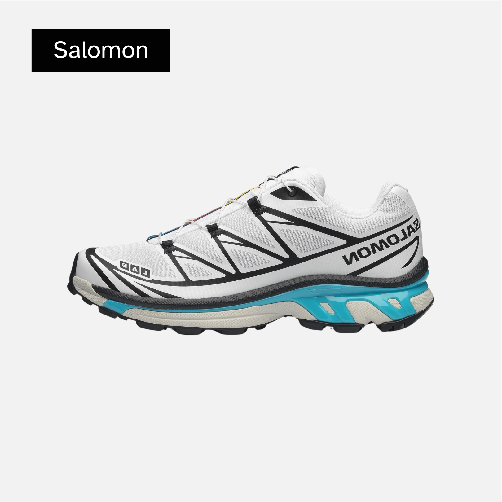 Salomon XT-6 'Black White Blue Curacao'