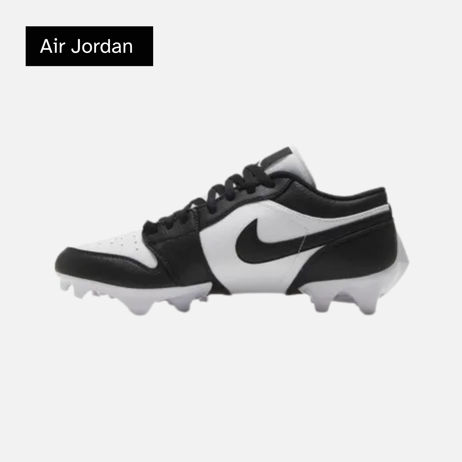 Air Jordan 1 Low TD Cleat 'Black White' 2023