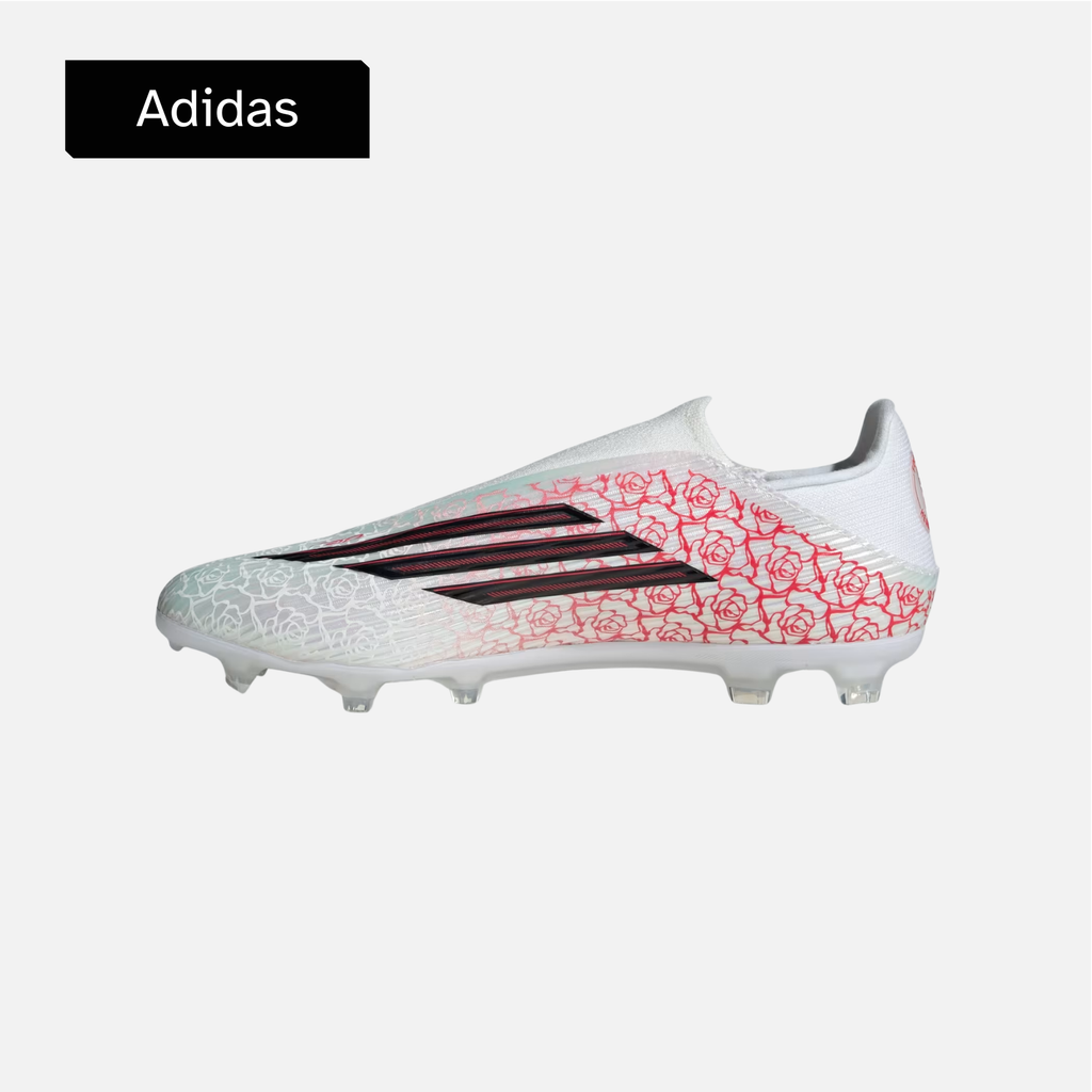 Lamine Yamal x adidas F50 League Laceless FG MG 'White Black Lucid Red'