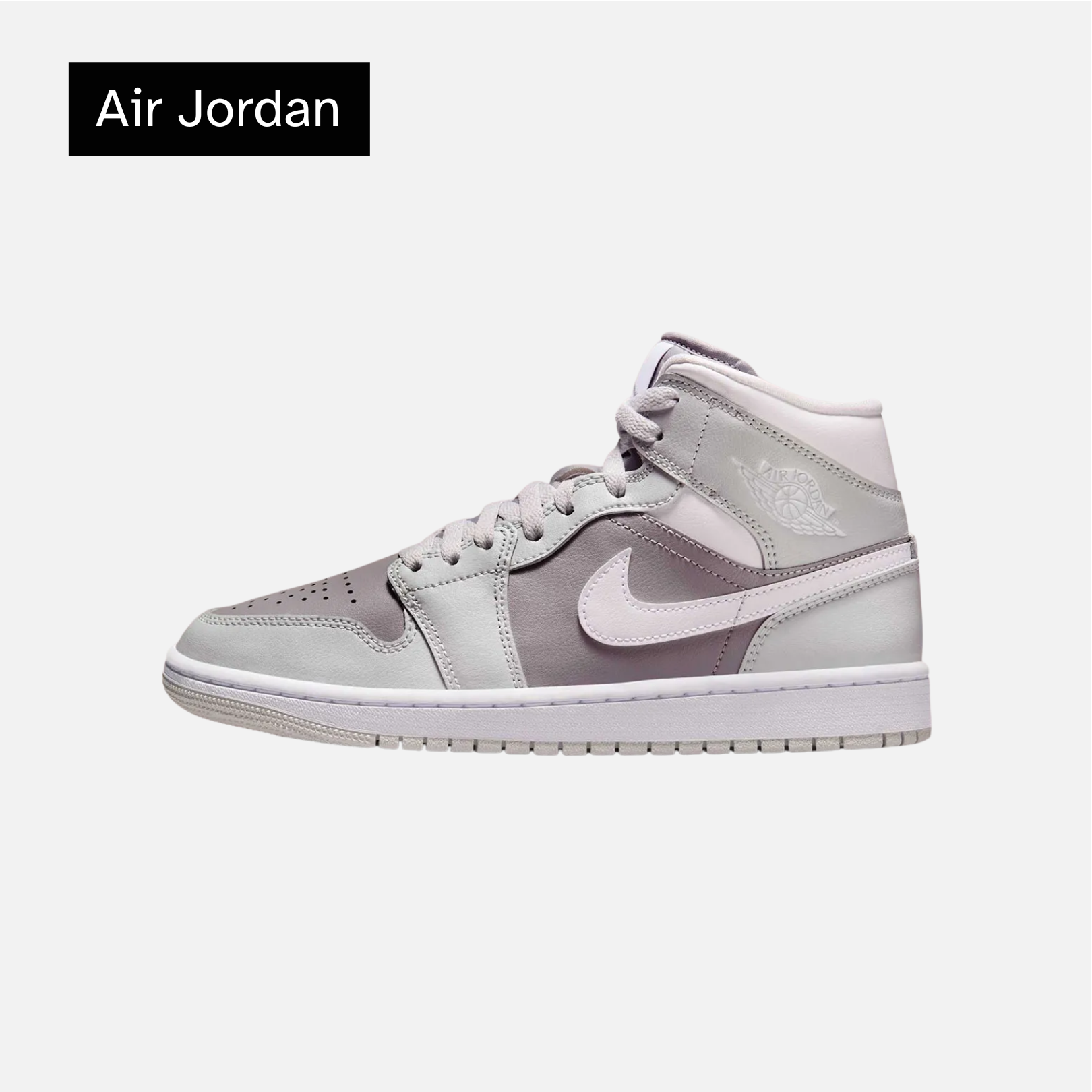 Wmns Air Jordan 1 Mid 'Photon Dust Atmosphere Grey'