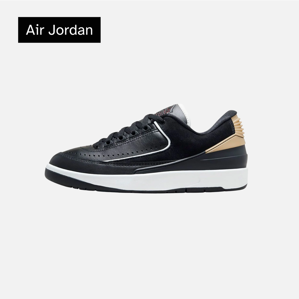Wmns Air Jordan 2 Retro Low 'Black Metallic Gold'