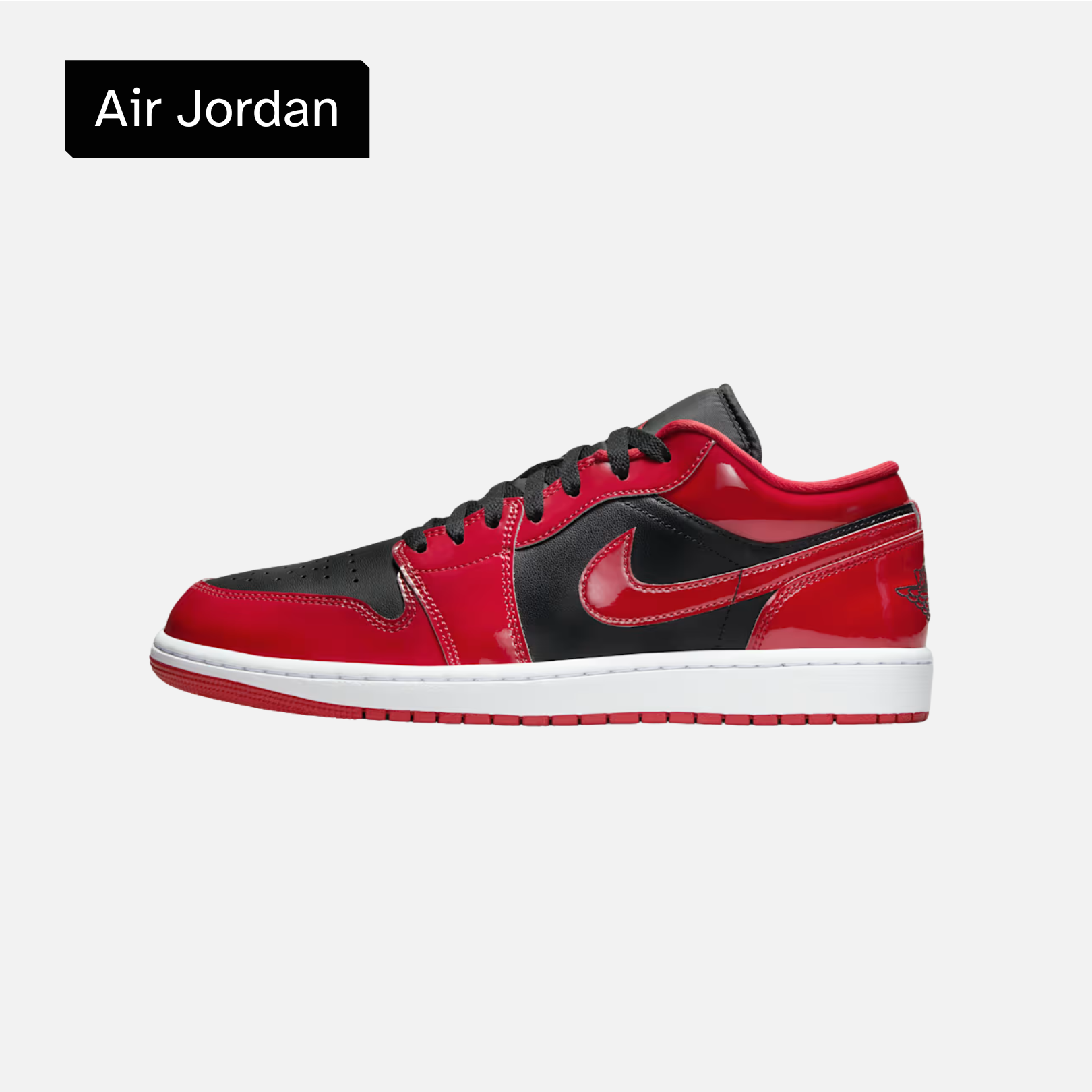 Air Jordan 1 Low 'Patent Varsity Red Black'